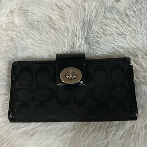 Coach Long Wallet. Turn Lock